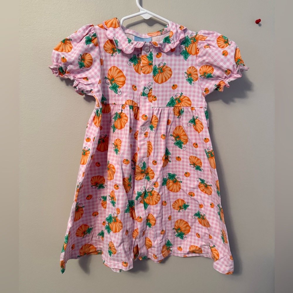 Classic Whimsy Pink Pumpkin Patterned Dress